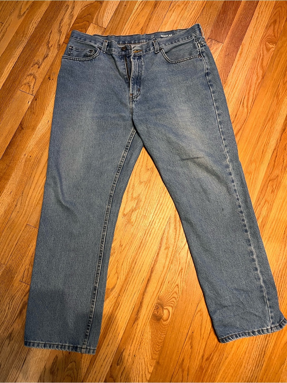 George Men's Straight Jeans in Mid Blue Wash